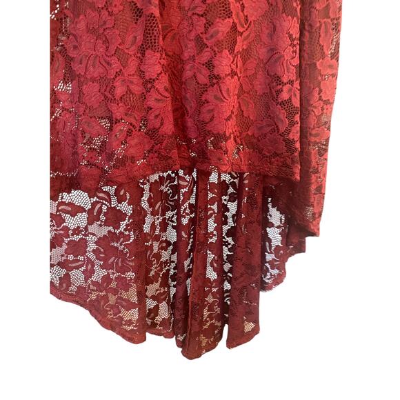 MUADRESS Women's Floral Lace Dress Sleeveless Crew Neck Hi-Lo Cocktail Dress M - Picture 2 of 4